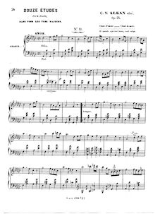 Partition Etude No.10: Chant d amour-Chant de mort (G-flat major), Douze Études dans tous les tons majeurs, Op.35
