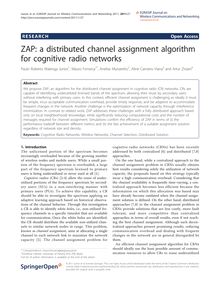 ZAP: a distributed channel assignment algorithm for cognitive radio networks
