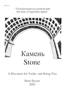 Partition complète, Stone, Discourse for Violin and String Trio