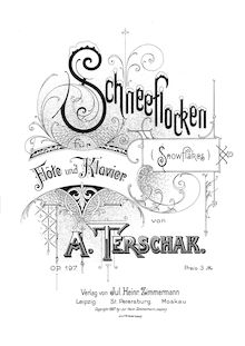 Partition de piano, Schneeflocken, Op.197, Terschak, Adolf