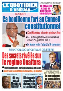 Le Quotidien d’Abidjan n°2917 - du mercredi 02 septembre 2020