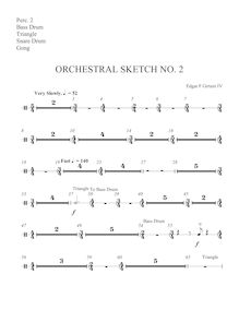 Partition Percussion 2, Orchestral Sketch No.2, Girtain IV, Edgar