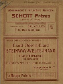 Partition couverture couleur, corde quatuor, Op. 35, Chausson, Ernest