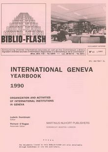 Biblio - flash nr.45 1991. International Geneva yearbook 1990