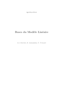 Bases du Modele Lineaire