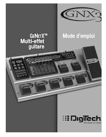 Notice Instruments de musique DigiTech  GNX3
