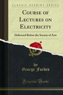 Course of Lectures on Electricity