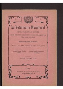 La Veterinaria Meridional, n. 16 (1906)