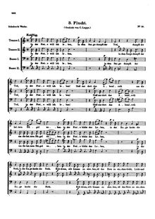 Partition , Flucht (Escape), 3 Gesänge für vier Männerstimmen, D.825 (Op.64)