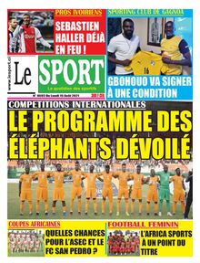 Le Sport n°4593 - du Lundi 16 août 2021