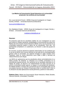 Actas – III Congreso Internacional Latina de Comunicación Social ...