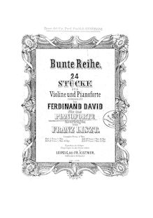 Partition Nos.1 to 6 (S.484/1–6), Bunte Reihe, David, Ferdinand