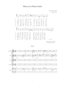 Partition complète (avec piano reduction), Missa Ave maris stella