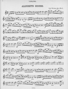 Partition , Allegro giocoso, transcription pour piano trioViolin , partie, 5 Piano pièces, Op.3