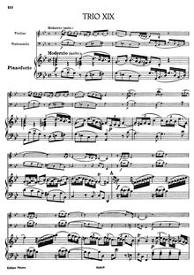 Partition de piano, Piano Trio, Hob.XV:1, G Minor, Haydn, Joseph