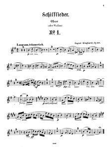 Partition hautbois (ou violon) , partie, 5 Schilflieder, Op.28 [nach Gedichten von Nikolaus Lenau (1802-1850)]