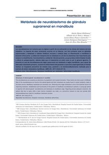 Metástasis de neuroblastoma de glándula suprarrenal en mandíbula (Metastases of adrenal glands’ neuroblastoma in mandible)