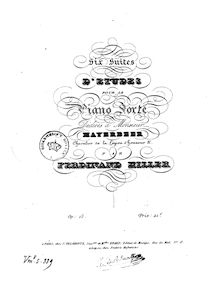 Partition  1 (Etudes 1-6), Etudes, Six Suites d Etudes pour le Piano Forte