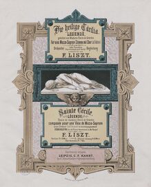 Partition Cover Page (color), Die heilige Cäcilia, Die heilige Cäcilia, LegendeSainte Cécile, Légende