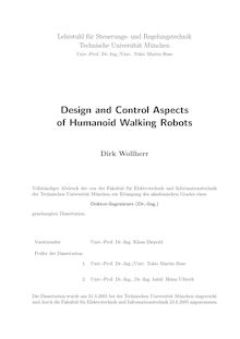 Design and control aspects of humanoid walking robots [Elektronische Ressource] / Dirk Wollherr