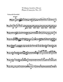 Partition violoncelles / Basses, Piano Concerto No.10, Concerto for Two Pianos