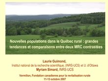Nouvelles populations dans le Québec rural: grandes tendances et comparaisons entre deux MRC contrastées
