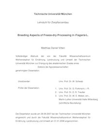 Breeding aspects of freeze-dry processing in Fragaria L. [Elektronische Ressource] / Matthias Vitten