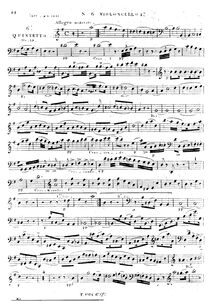 Partition violoncelle 1, corde quintette No.6, Op.19, Onslow, Georges