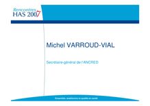 Présentation de M. Varroud-Vial (table ronde 23)