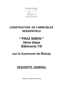 CONSTRUCTION DE 2 IMMEUBLES RESIDENTIELS