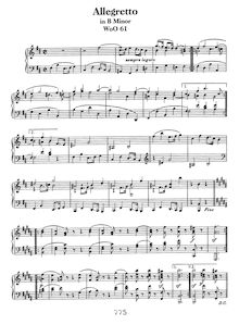 Partition complète, Allegretto, F minor, Beethoven, Ludwig van