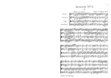 Partition complète, corde quatuor No.2, Op.14, G Minor, Volkmann, Robert