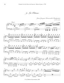 Partition , La Pitras, Premier Livre de Pièces de Clavecin, Op. 1
