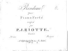 Partition complète, Rondeau, Op.1, Riotte, Philipp Jakob