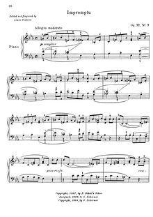 Partition No.7 - Impromptu, 10 Pièces mignonnes, Op.77, Moszkowski, Moritz