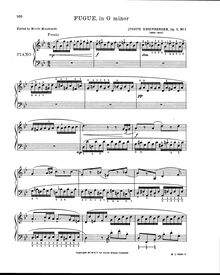 Partition No.3 Fugue en G Minor, Three pièces, Drei kleine Konzertstücke