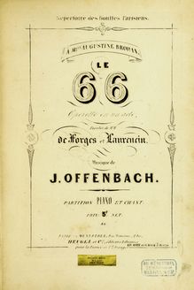 Partition Segment 1, Le 66, Soixante sixième, Offenbach, Jacques