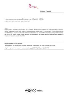 Les naissances en France de 1946 à 1980 - article ; n°3 ; vol.24, pg 417-426