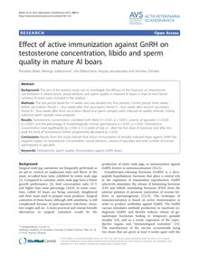 Effect of active immunization against GnRH on testosterone concentration, libido and sperm quality in mature AI boars