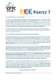 Communiqué CFTC - Candidature Saragosse France Télévision