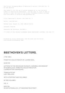 Beethoven s Letters 1790-1826, Volume 2