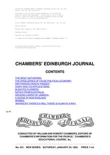 Chambers s Edinburgh Journal, No. 421 - Volume 17, New Series, January 24, 1852