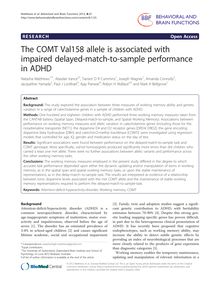 The COMT Val158 allele is associated with impaired delayed-match-to-sample performance in ADHD