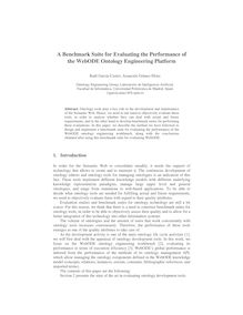 A Benchmark Suite for Evaluating the Performance of the WebODE Ontology Engineering Platform