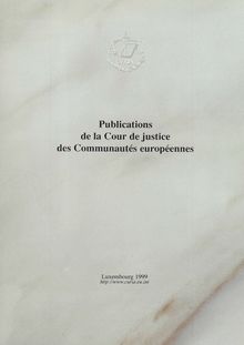 Publications de la Cour de justice des Communautés européennes