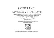 Partition Superius, Musicque de Joye, Musique de Joye, Moderne, Jacques