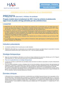 PREZISTA - Synthèse d avis PREZISTA - CT7149-7150