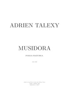 Partition complète, Musidora, Polka-mazurka, Talexy, Adrien