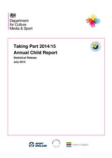 Taking Part 2014/15 Annual Child Report