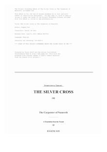 The Silver Cross or The Carpenter of Nazareth